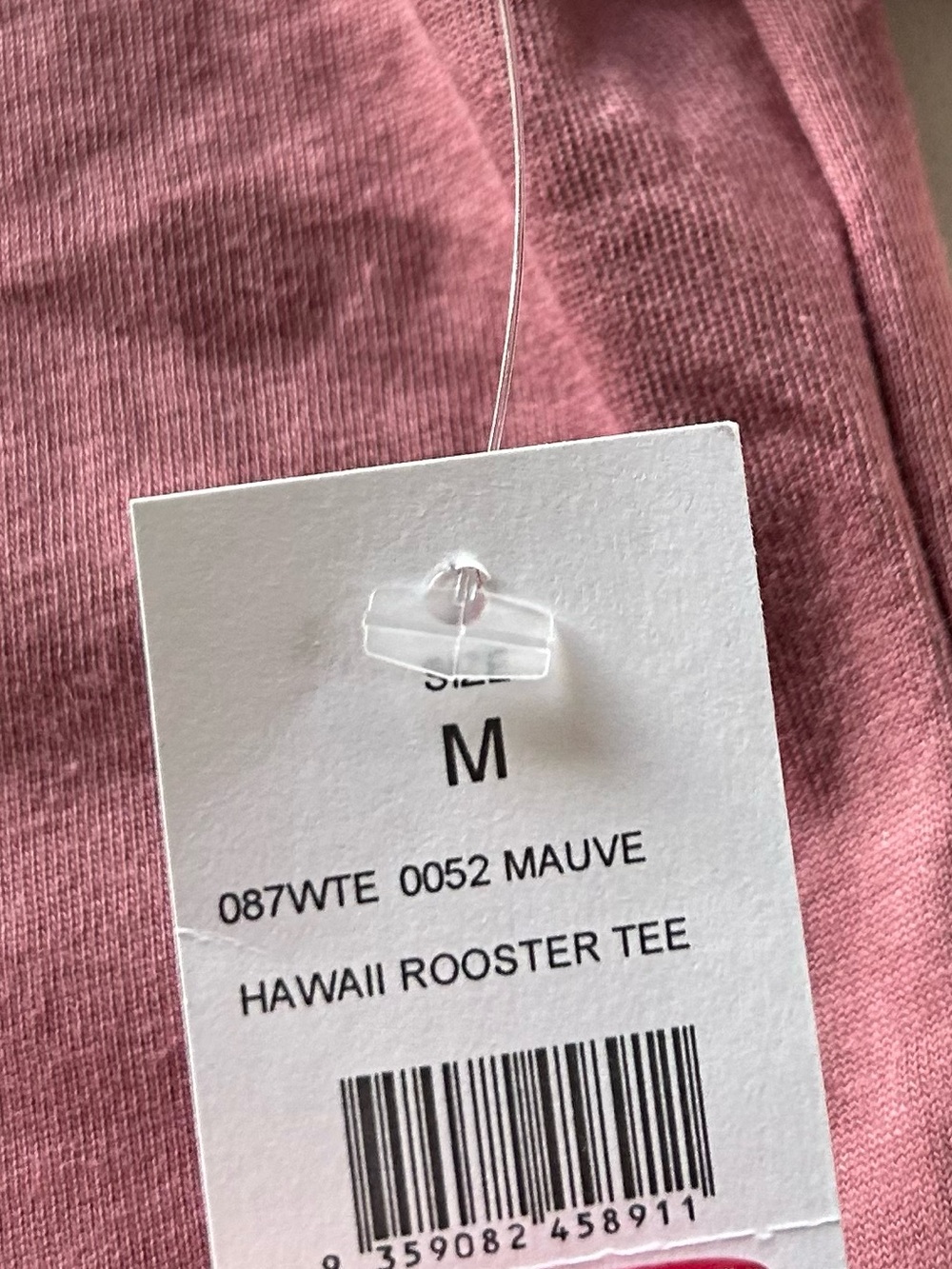 NWT Rip Curl Hawaii Rooster Graphic T-Shirt - Mauve 100% Cotton - Picture 3 of 6